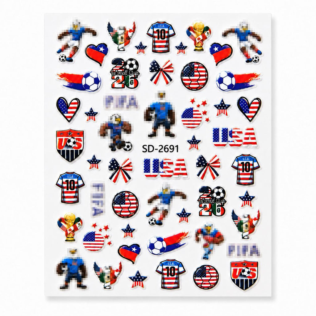 Women's 2026 Soccer Tournament 3D Self-Adhesive Decals