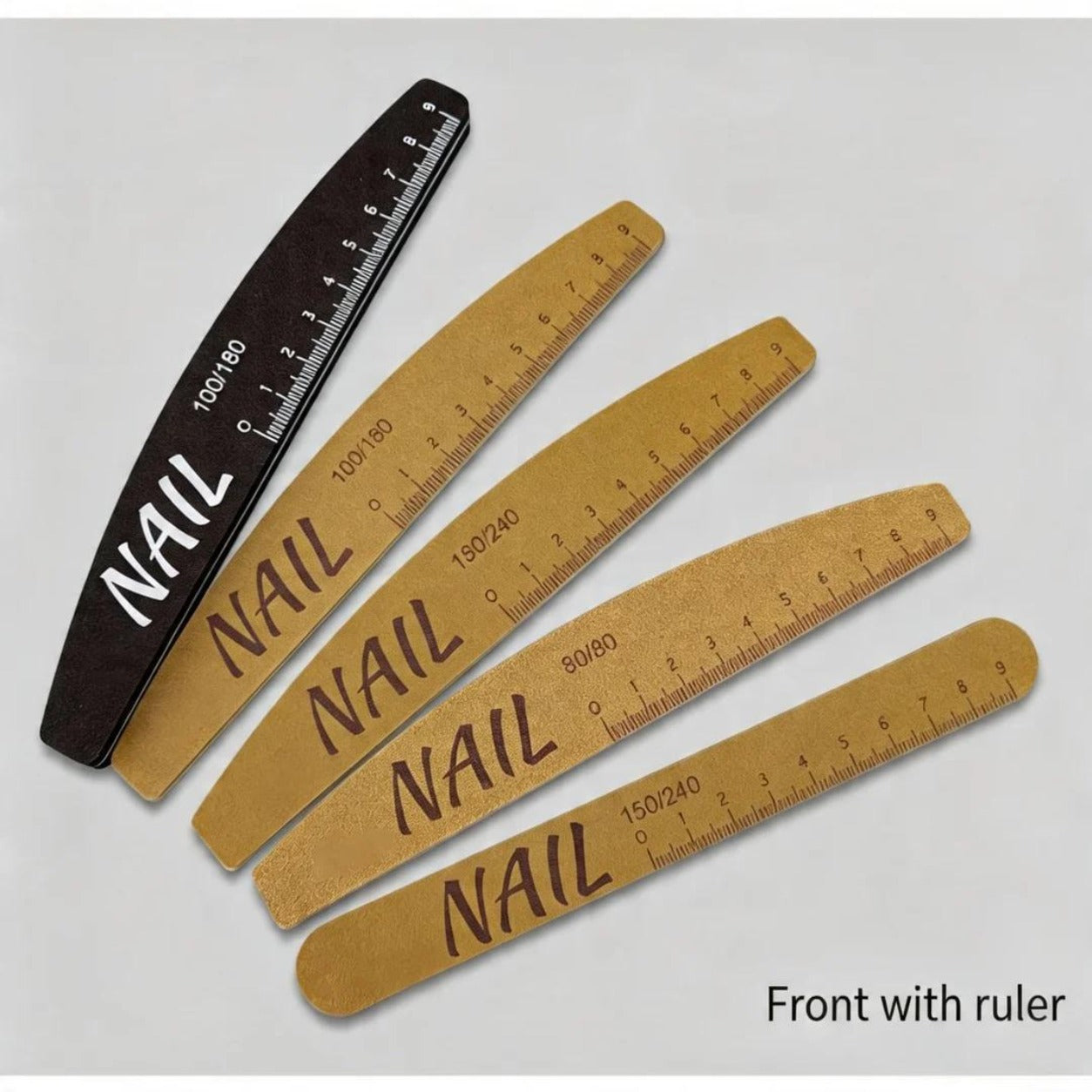 Washable Nail File with Ruler & Nail  Guide