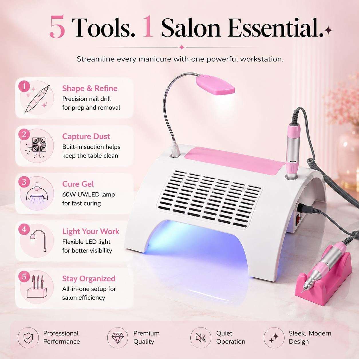 Professional 5-in-1 Nail Machine