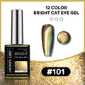 12 Colors Bright Cat Eye Gel Polish Set | Aurora Magnetic Glitter Nail Gel