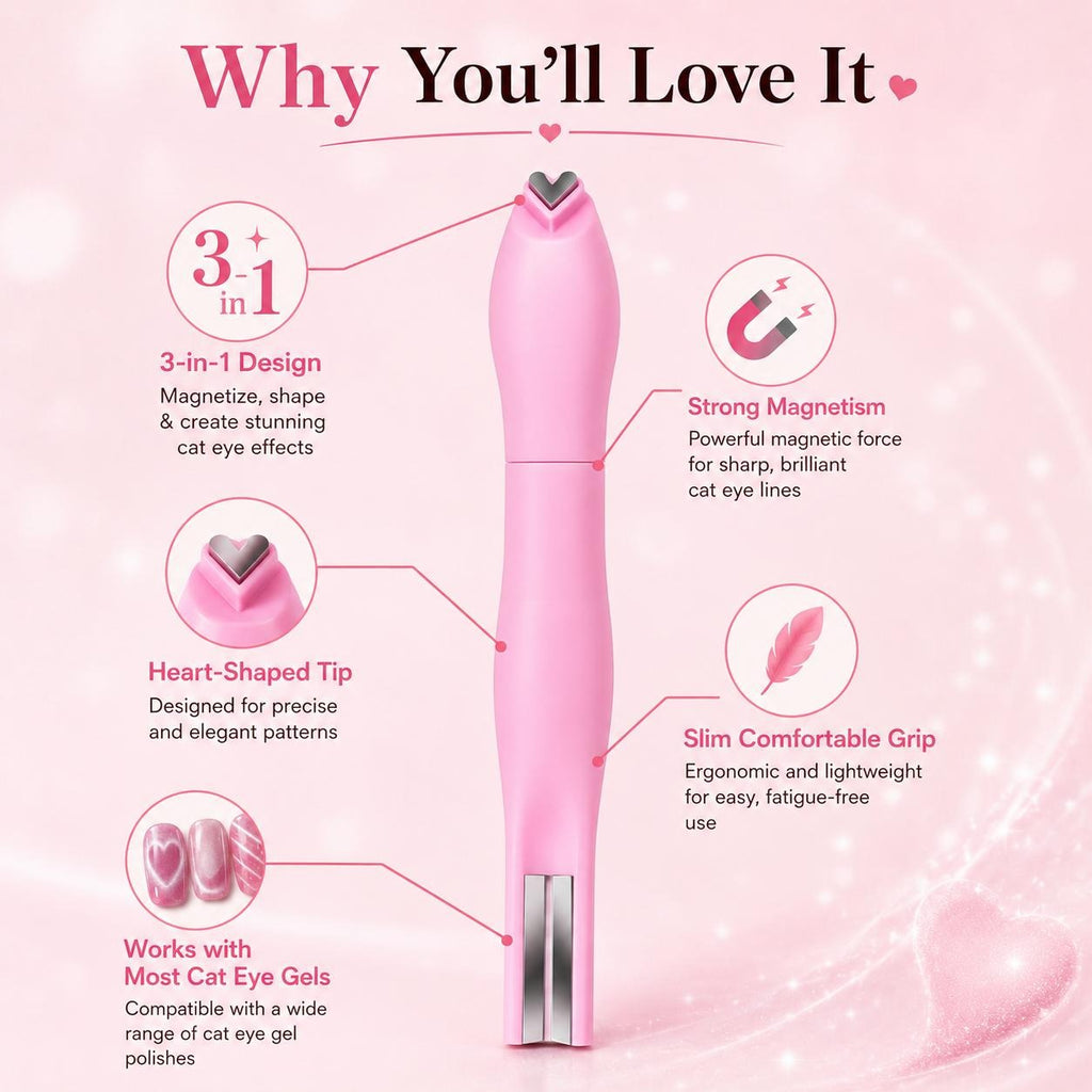 3 in 1 Cat Eye Nail Magnet Tool