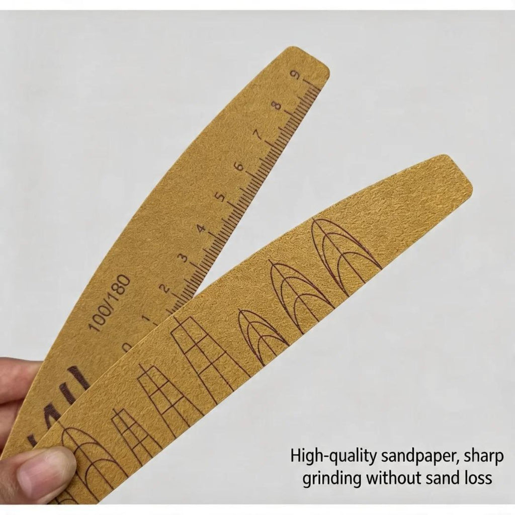 Washable Nail File with Ruler & Nail  Guide