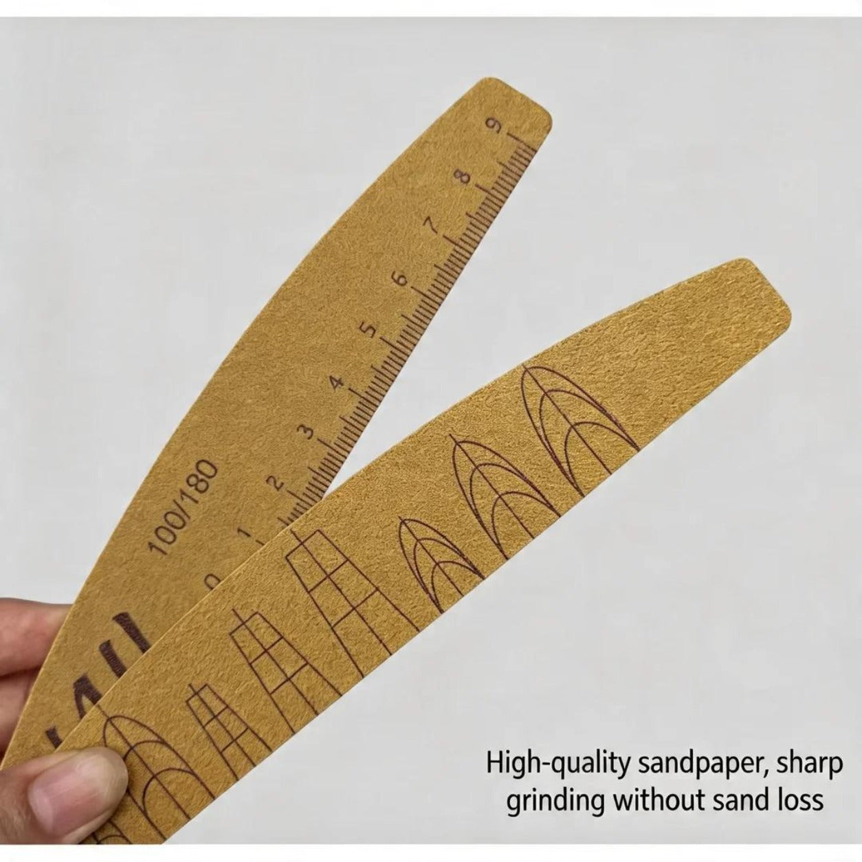 Washable Nail File with Ruler & Nail  Guide