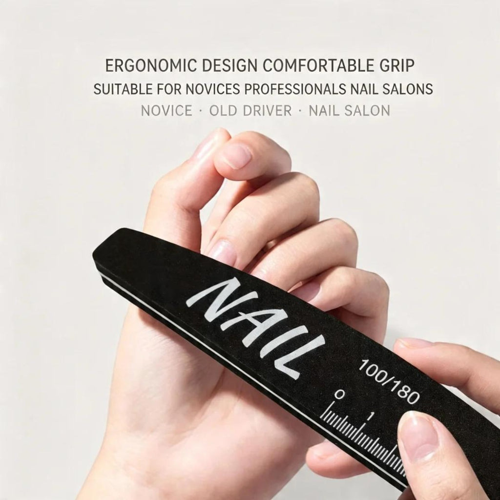 Washable Nail File with Ruler & Nail  Guide
