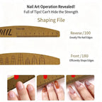 Washable Nail File with Ruler & Nail  Guide
