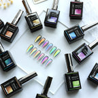 12 Colors Bright Cat Eye Gel Polish Set | Aurora Magnetic Glitter Nail Gel