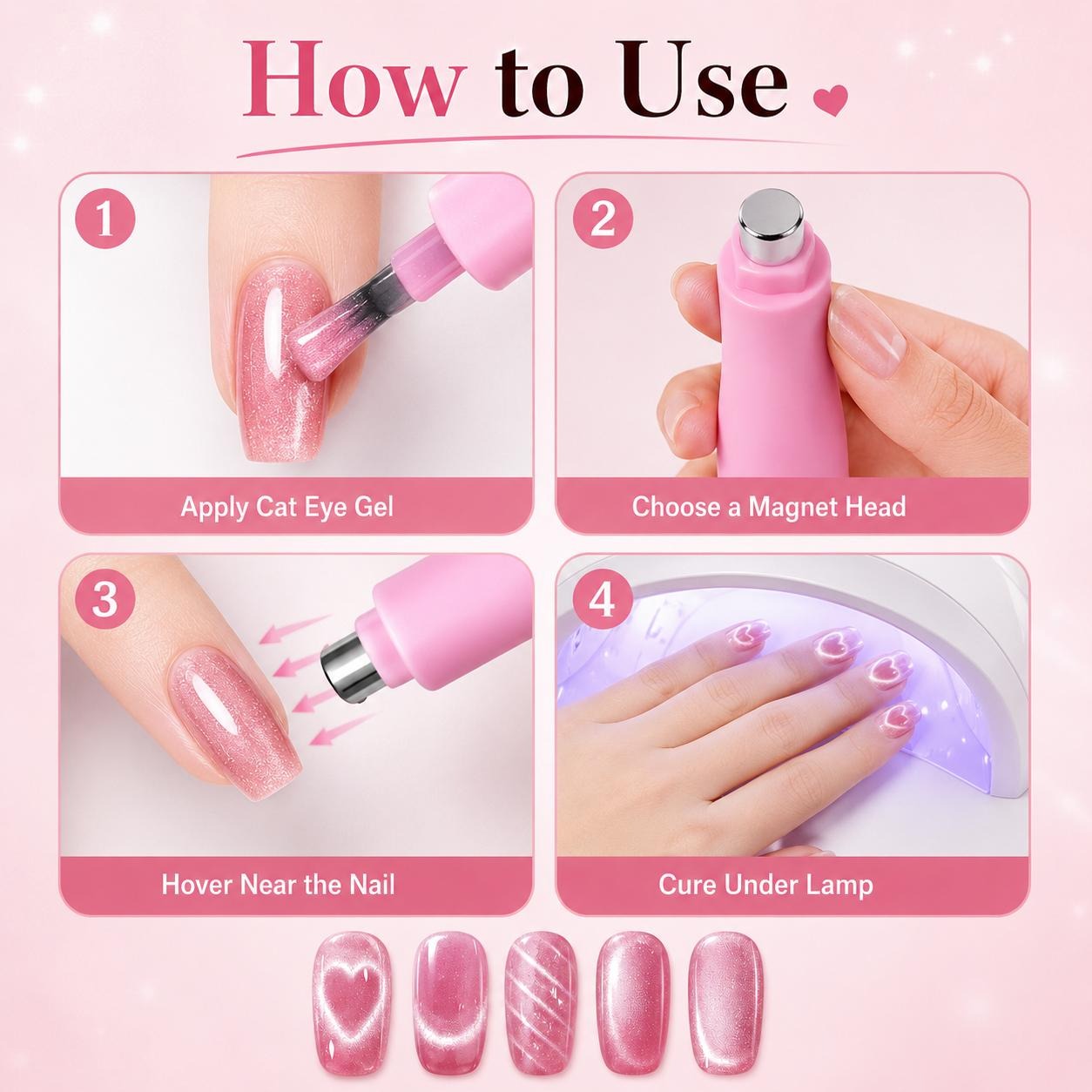 3 in 1 Cat Eye Nail Magnet Tool