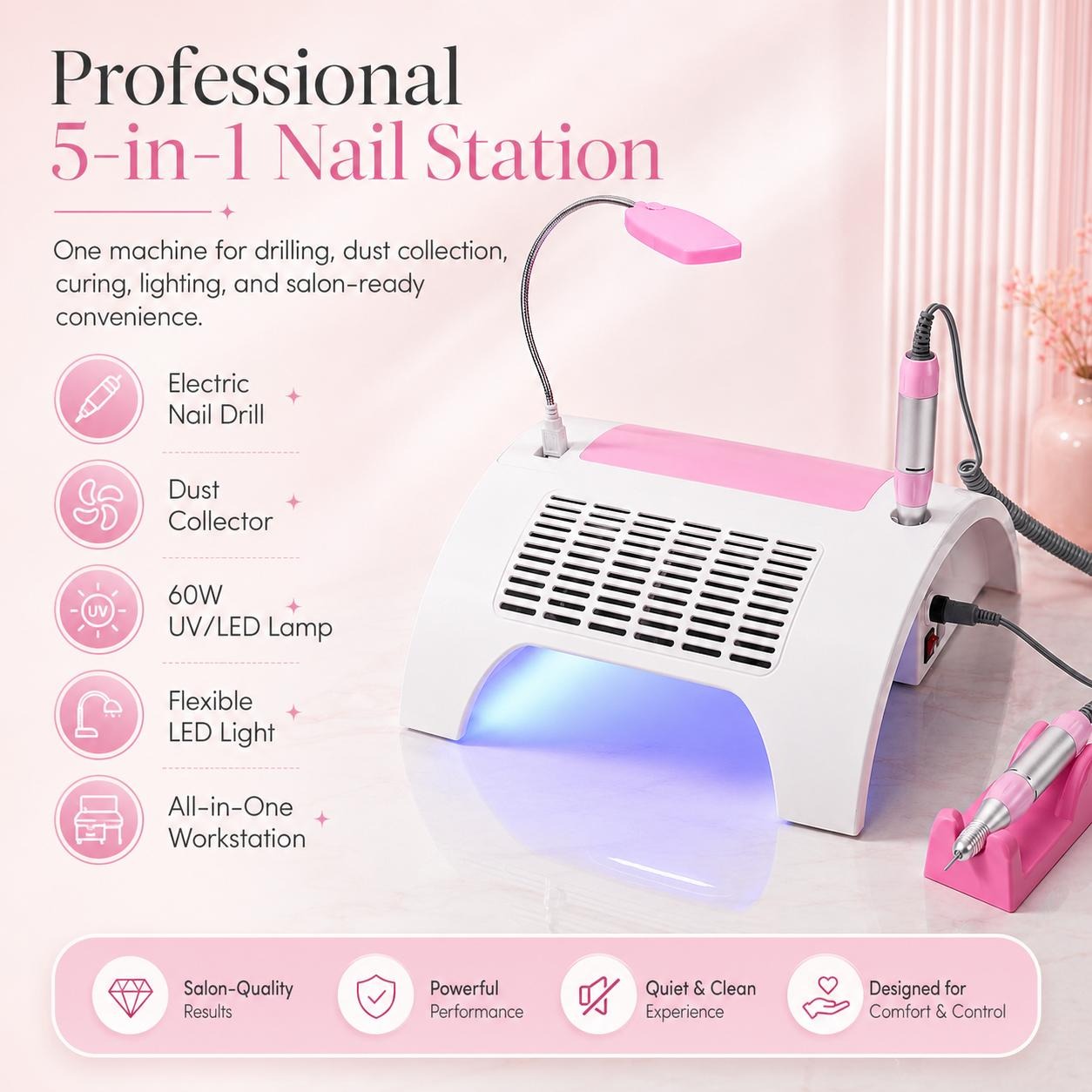 Professional 5-in-1 Nail Machine