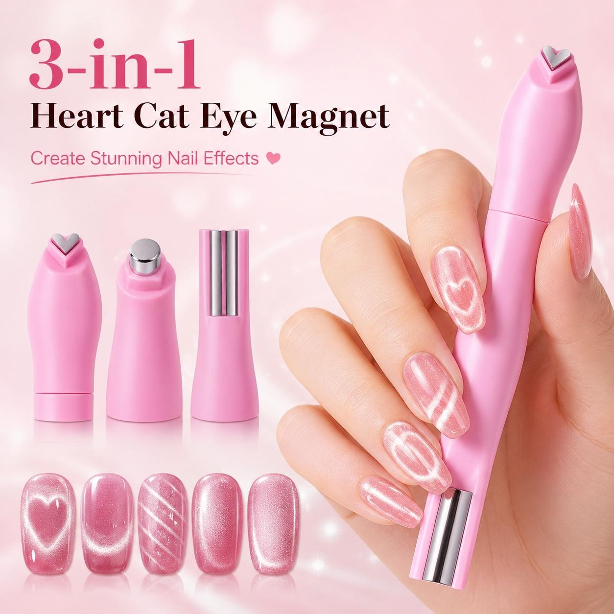 3 in 1 Cat Eye Nail Magnet Tool