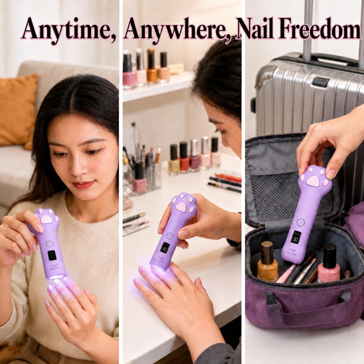 Paw Print Mini UV LED Nail Lamp