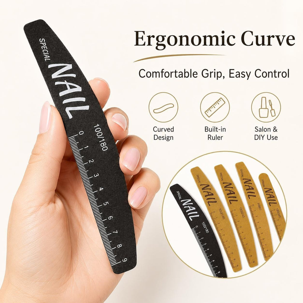 18cm Washable Nail File with Ruler & Guide