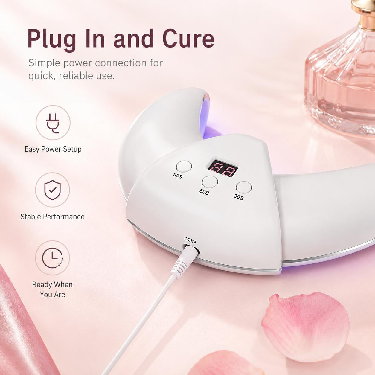 Foldable UV Nail Lamp  with Digital Timer
