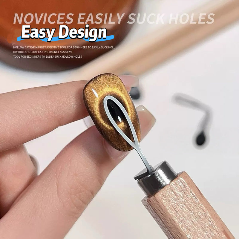 Black Hole cat eye auxiliary tool designed for magnetic cat eye gel polish, enabling unique 3D nail effects with deep, swirling shimmer and reflective nail design for bold, creative looks and a flawless professional gel manicure with salon-quality precision.