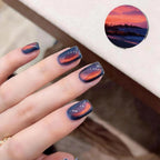 Velvet Cat Eye Sea Sunset Magnetic Gel Nail Polish