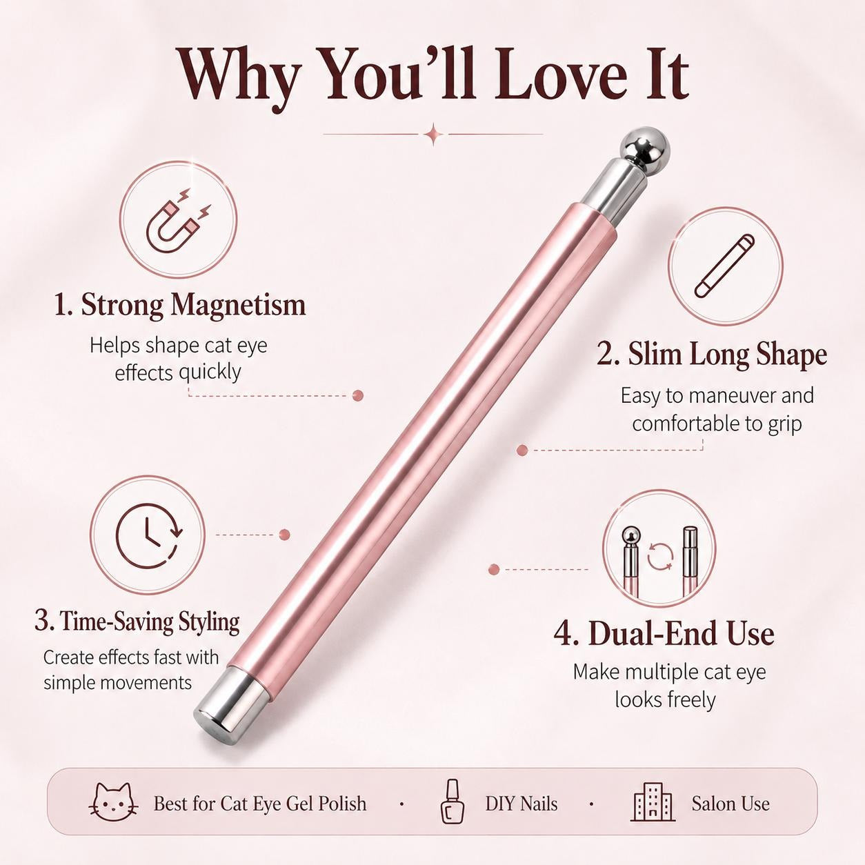 2026 Magnetic Cat Eye Nail Magnet Tool