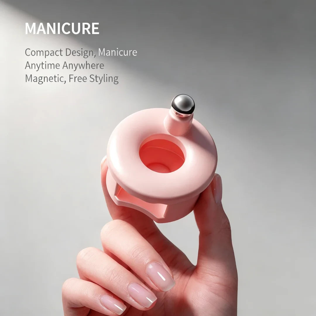 New Rotary Cat Eye Nail Magnet designed to create a stunning 3D glass bead effect on magnetic gel polish nails, featuring an easy-to-use rotating design for precise cat eye patterns, perfect for DIY and professional salon nail art.