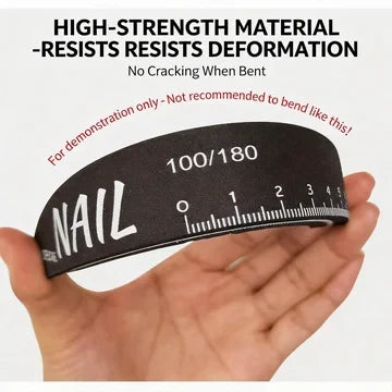 Washable nail file set with ruler guide including five pieces designed for precise nail shaping and prep before applying magnetic cat eye gel polish, helping achieve smooth surfaces for enhanced 3D nail effect, shimmer, and professional salon-quality gel manicure results.